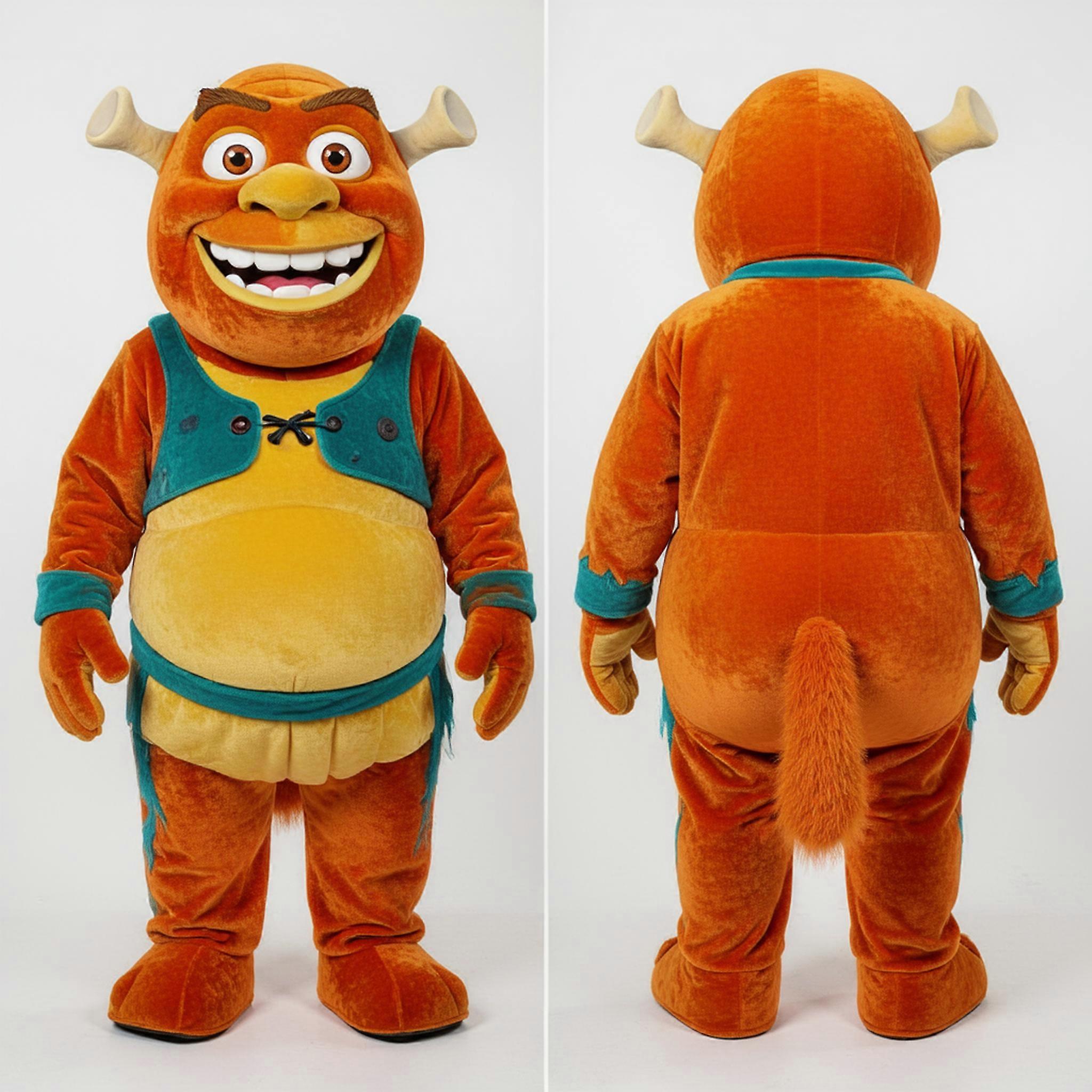 MASTICOT Rust Orange Wide Eyed Ogre Mascot