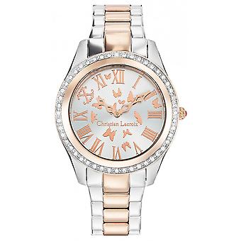 Christian Lacroix Quarz Analog Damenuhr mit CLWE33 Edelstahl Armband