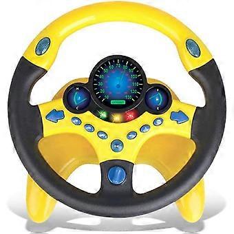 children's electric early education simulated steering wheel toy, multi-functional high-simulation car with music and lights, a pretend play to