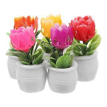 Miniature Flower Bonsai Dollhouse Plants for Decoration 5Pcs Set prime