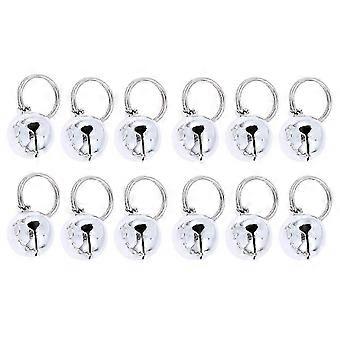 Bell Pendant Accessories Compatible withPet Necklace Decoration with Quick Release Buckle in Silver 12Pcs