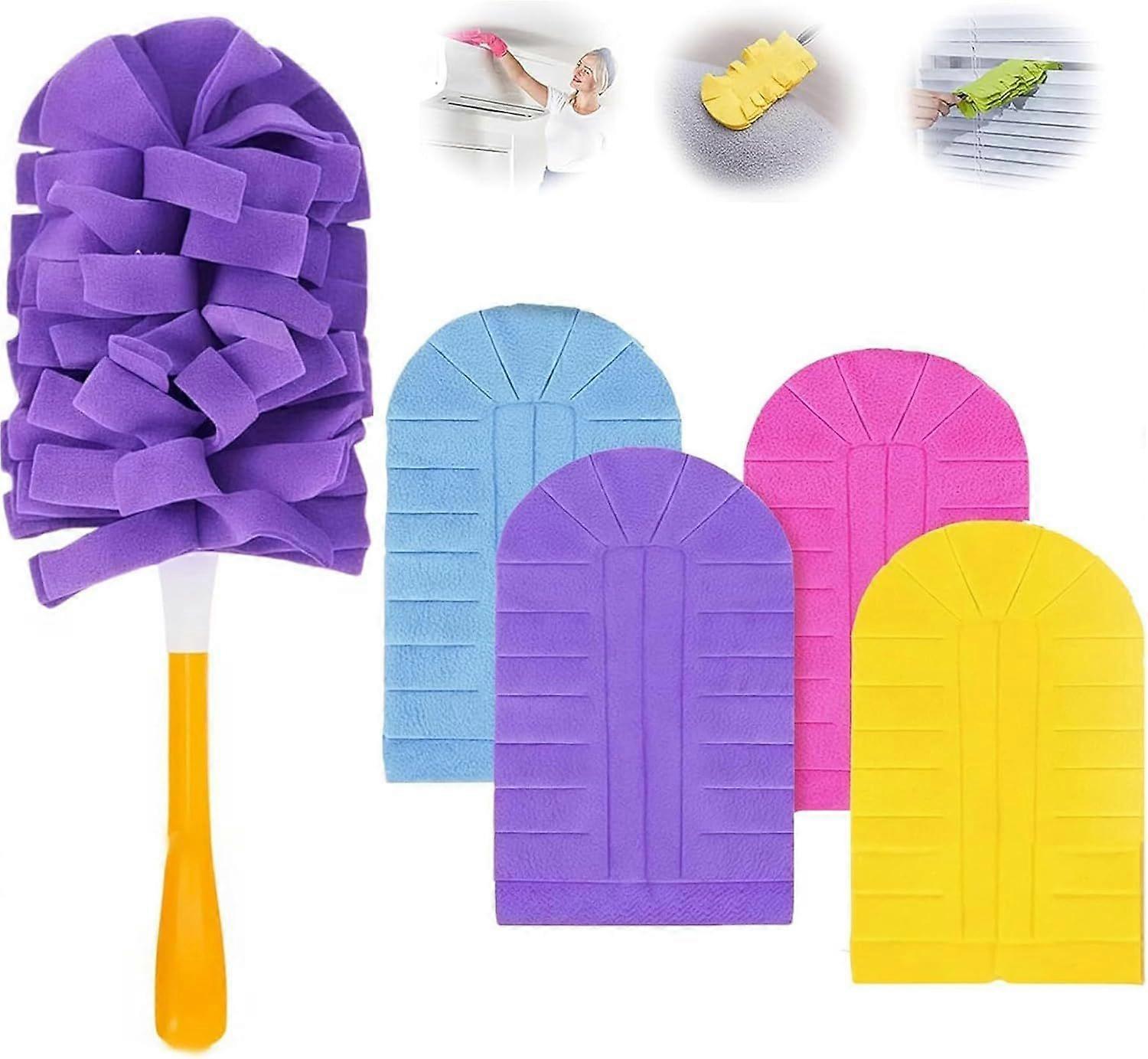 Electrostatic Duster Refills, Washable Reusable Microfiber Refills for Multi-Surface Cleaning, Compatible with Standard Duster Handles