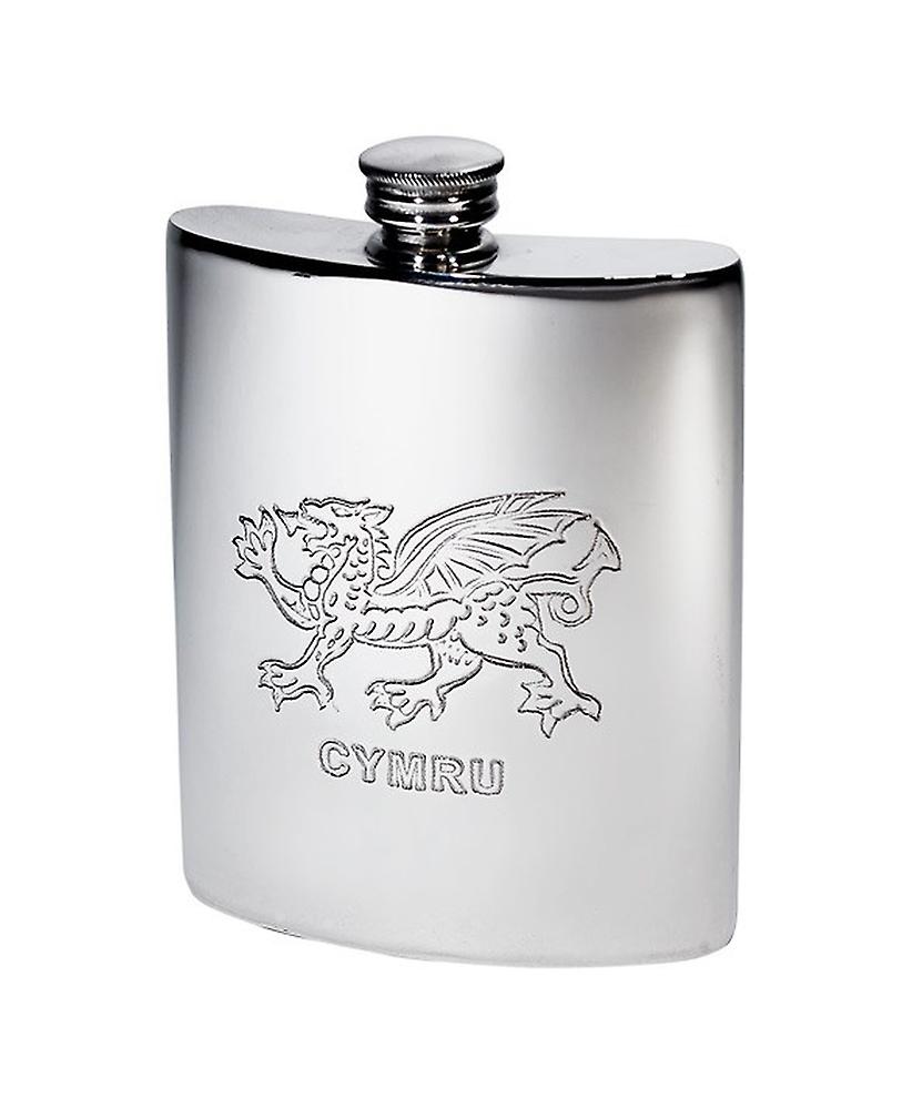 6Oz Pewter Fish Kidney Hip Flask