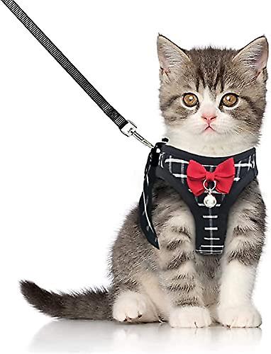 YOITEA Cat Harness and Leash Set for Escape Proof ,Breathable Dog Harness,Pet Harness,Adjustable Mesh Vest Harness for Puppy Cat Rabbit