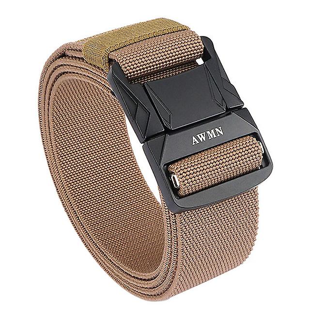 Cinture tattiche elasticizzate per uomo Cintura sportiva in metallo antiruggine a sgancio rapido Cintura sportiva da lavoro all'aperto Cintura in vero nylon Jeans