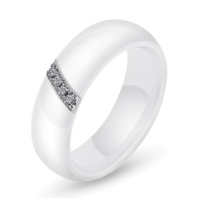 itanium Steel with Zircon Rings, Ring Size:7