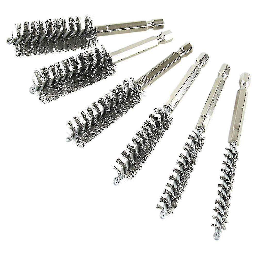 6pcs Gun Brosse Pipe Dredge Nettoyage Brosse Métallique Ensemble de Brosse En Acier Inoxydable