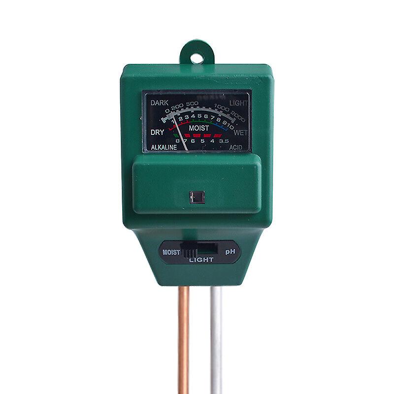 PH, humidity and solarium soil, 3 in 1 detector, green