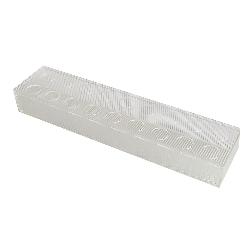 Water Ripple Clear Acrylic Flower Vase Decorative Long Rectangle Rectangular