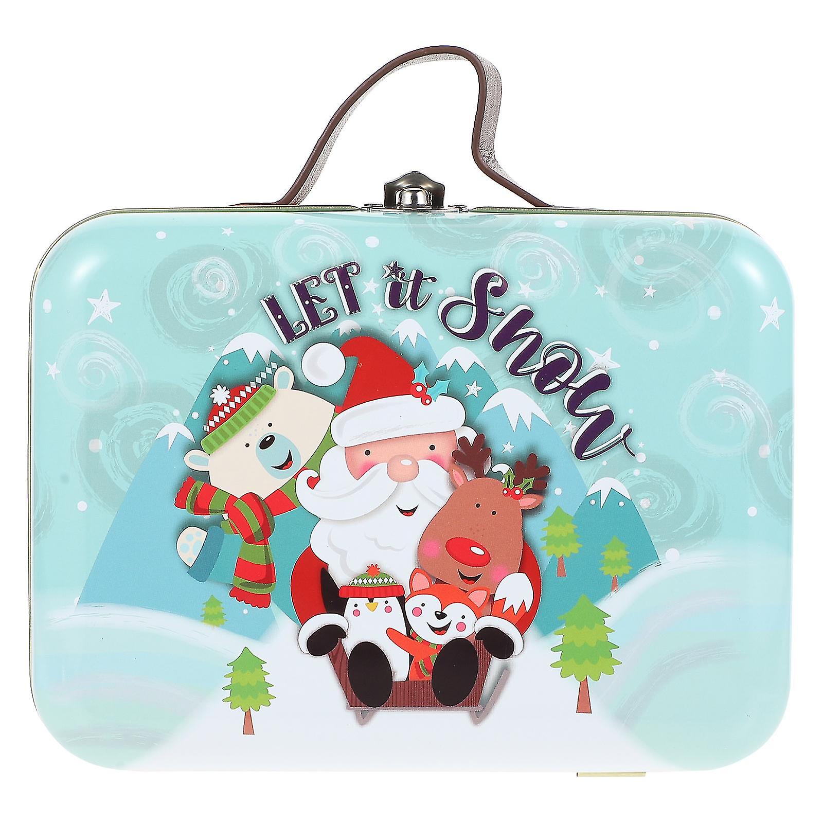 1pc blik Candy Box Kerstmis Chocolade Cookie Storage Box Desktop Decor