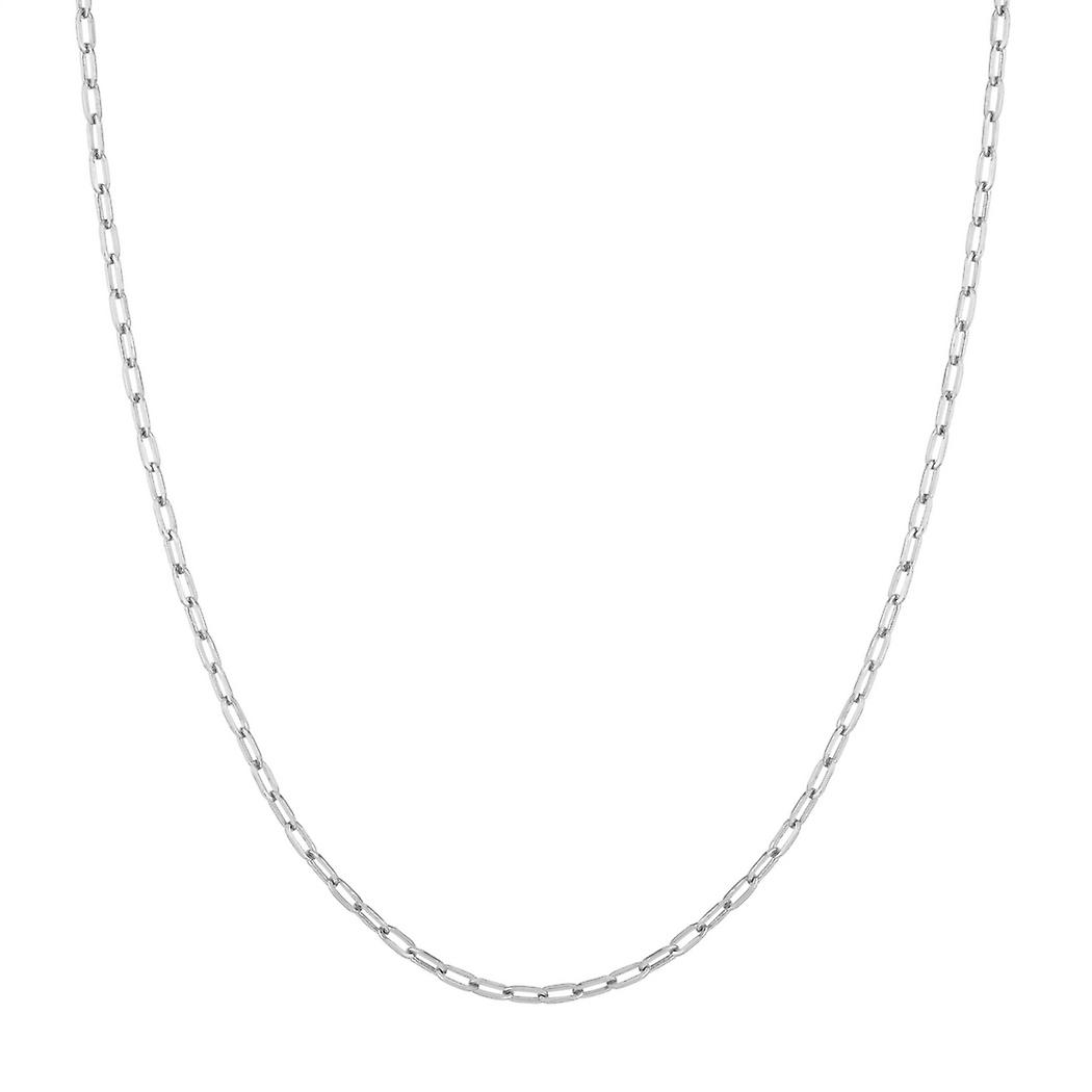 14Kホワイトゴールド2.50x5.5mmペーパークリップチェーンブレスレットロブスタークローロッククロークロー7.25インチリンクブレスレット女性用