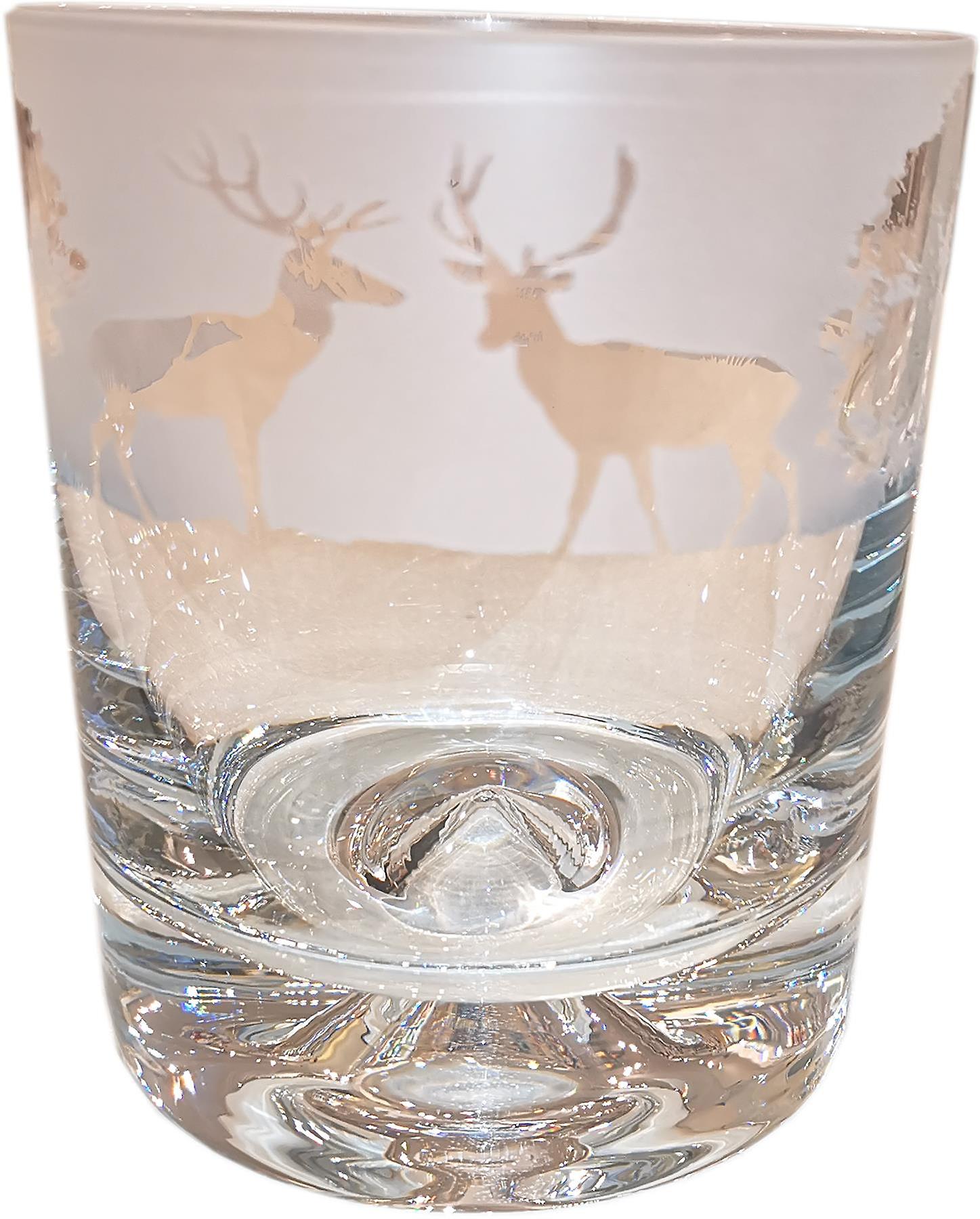 Woodland-themed Crystal Whisky Tumbler 30cl by Animo Glass