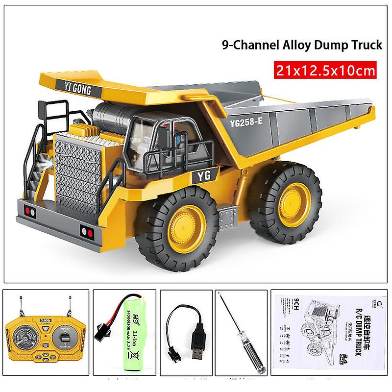 1:20 Scale Alloy Rc Excavator - 11 Channels, 680 Rotating Workbench, Anti-interference, Durable, Conquers Complex Terrain - Perfect Kids' Toy