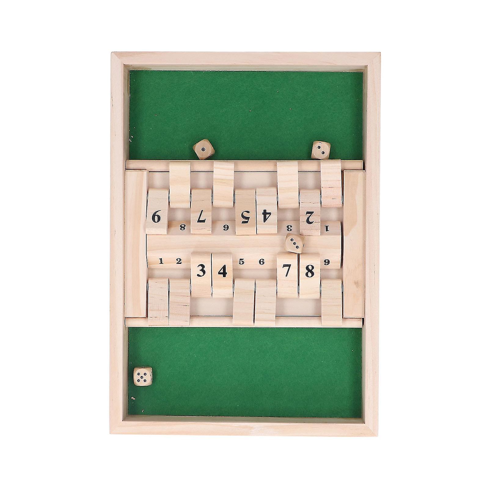 Two-player strategy and thinking game with wooden board and numbers, double-sided, for adults and children