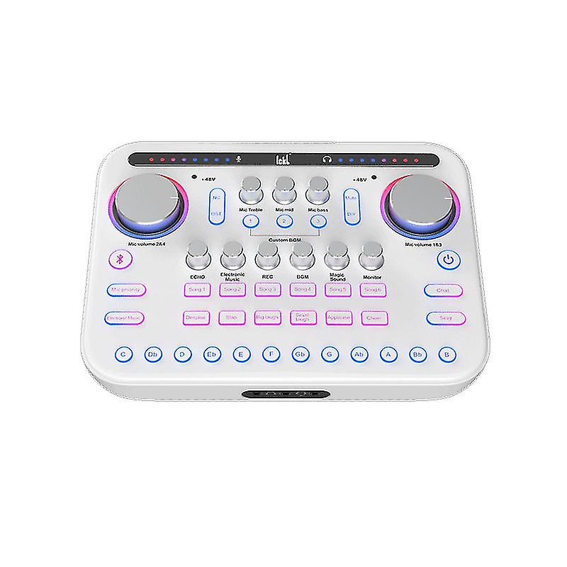 Ickb Sum Digital Live Sound Card Reverb Adjustment Otg Lossless Transmission For Live K Song,pro Recording And Game Live