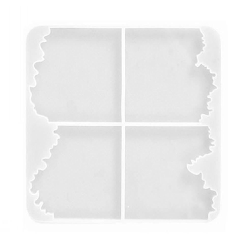 DIY Crystal Glue Mold Irregular Table Coaster Decorative Base Silicone Mould