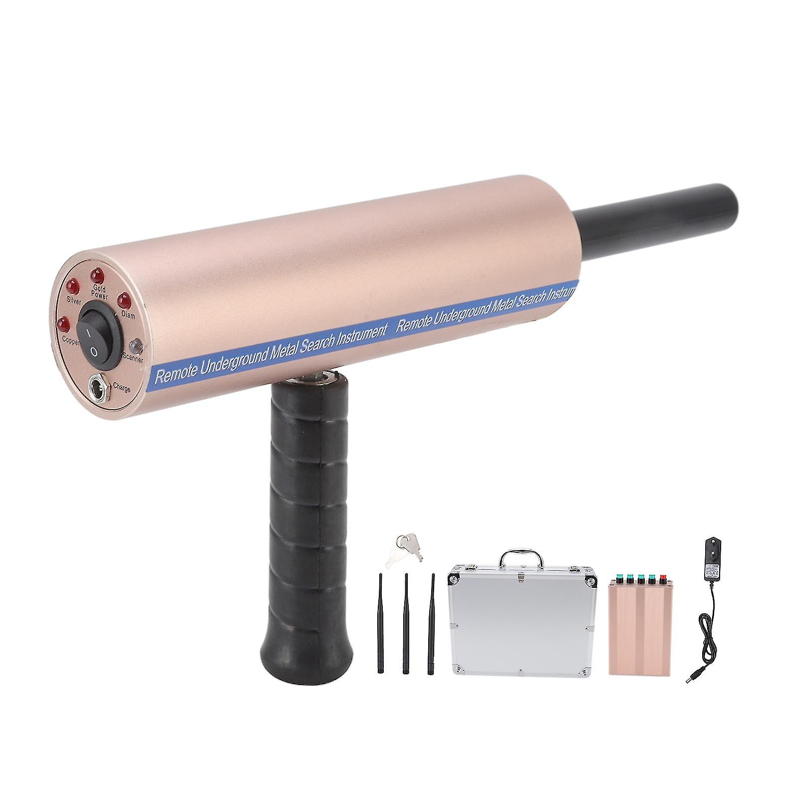 جهاز كشف المعادن من AKS، بمدى 1200 متر وعمق 25 مترًا، مزود بثلاثة هوائيات، للبحث عن الكنوز تحت الأرض، قابس أوروبي 100-240 فولت