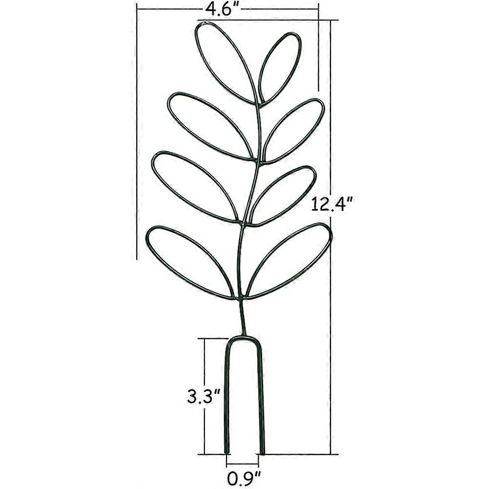 Small Trellis for Potted Plants Wrought Iron Leaf Shape Garden Trellis for Indoor Outdoor Decorative Climbing Plants Support Trellis for Vines Roses