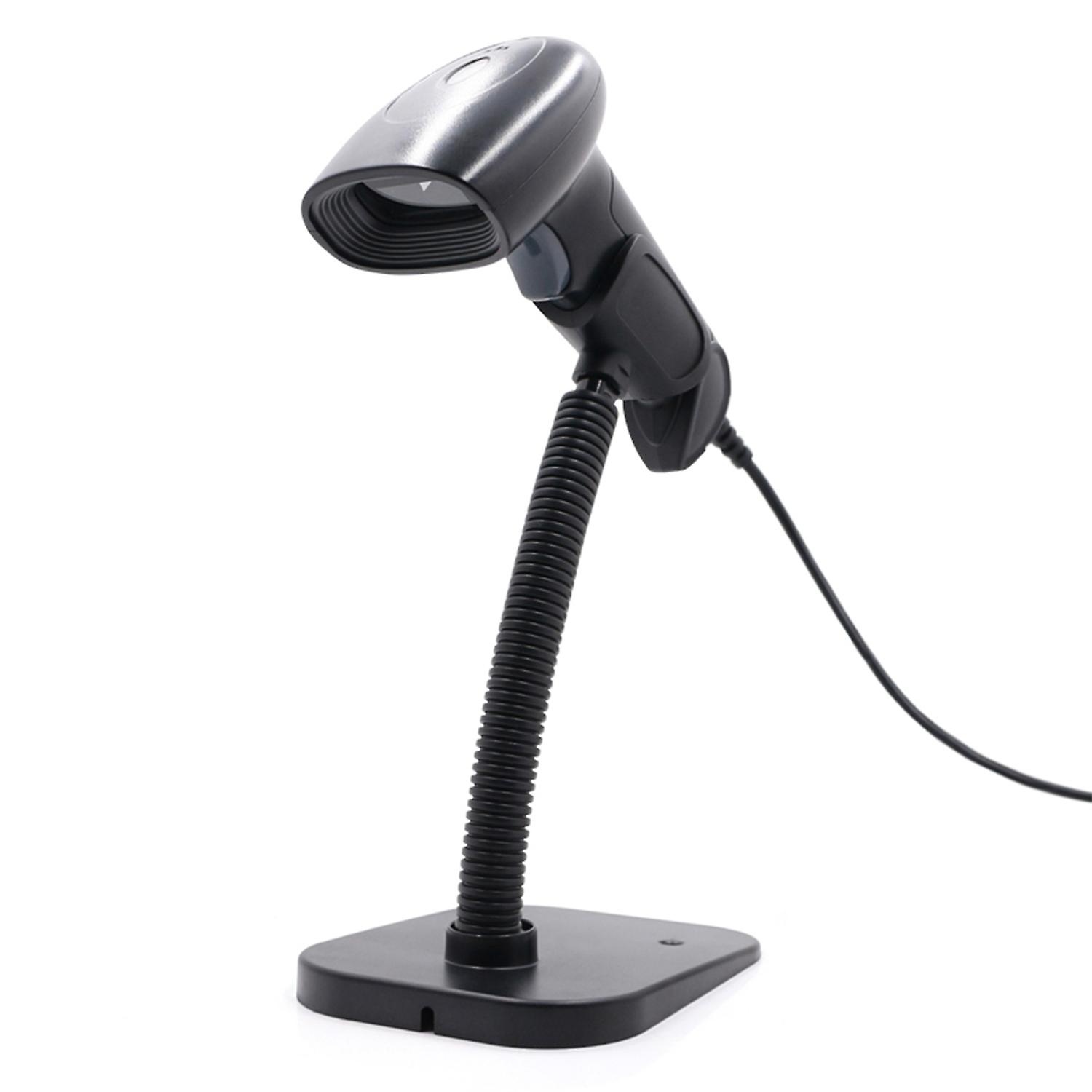 USB Barcode Scanner 1D 2D QR Handheld Wired Bar Code Reader with Stand Support Screen Code Compatibl