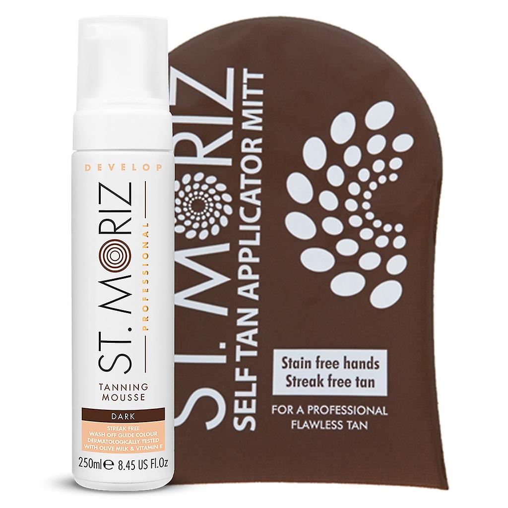 St Moriz Professional Dark Mousse 200ml + guante