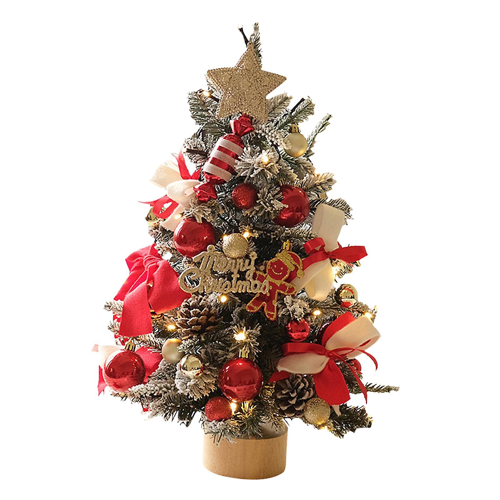 Artificial Mini Christmas Tree Tabletop Decoration Colorful Lightweight 60cm