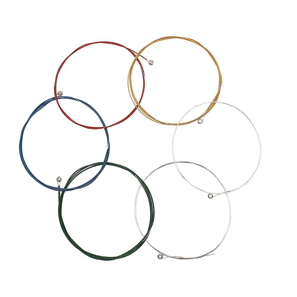 Slitstarkt set med 6 stycken ersättningsgitarrsträngar för akustisk gitarr.