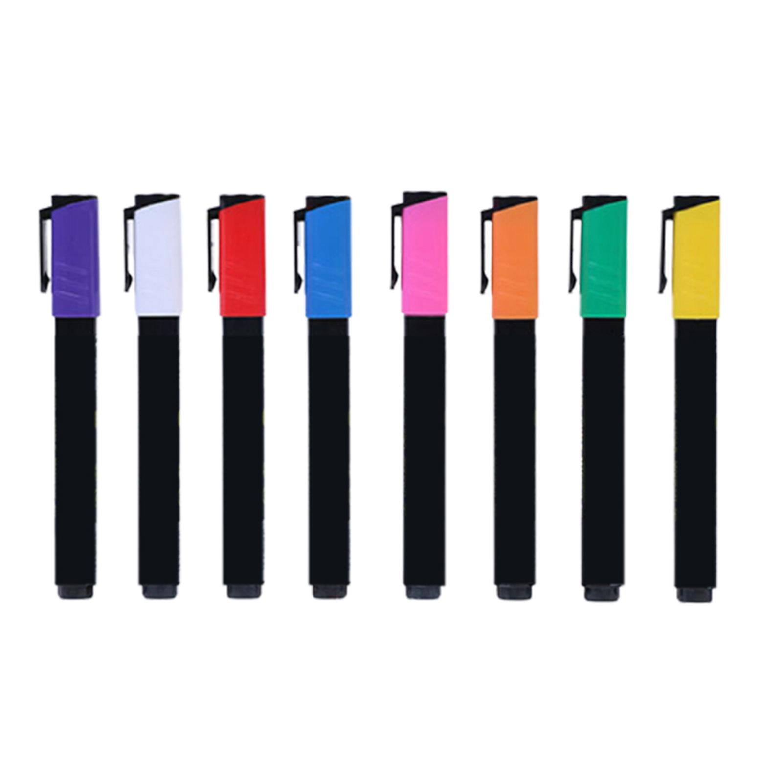 8 Pack Marker 6mm Reversible Fluorescent Markers Highlighters for LED Menu Board Bistro Board AD