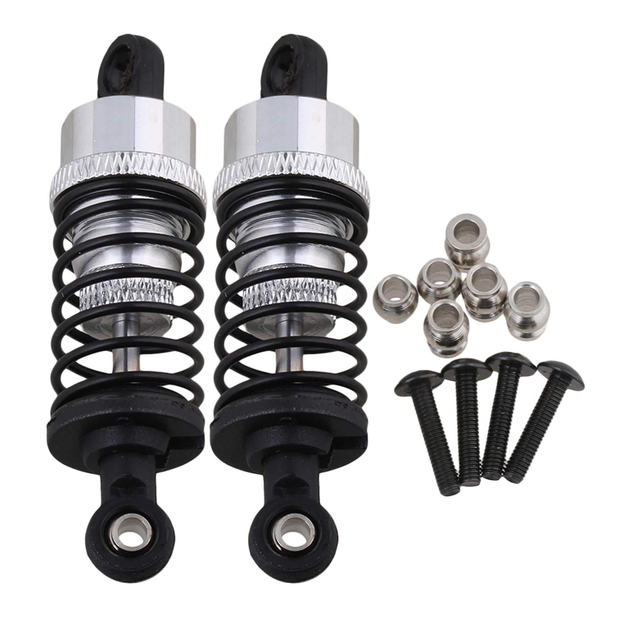 2x Silver Alloy Adjustable Shock Absorber F101004 for RC1:10 On Road Car
