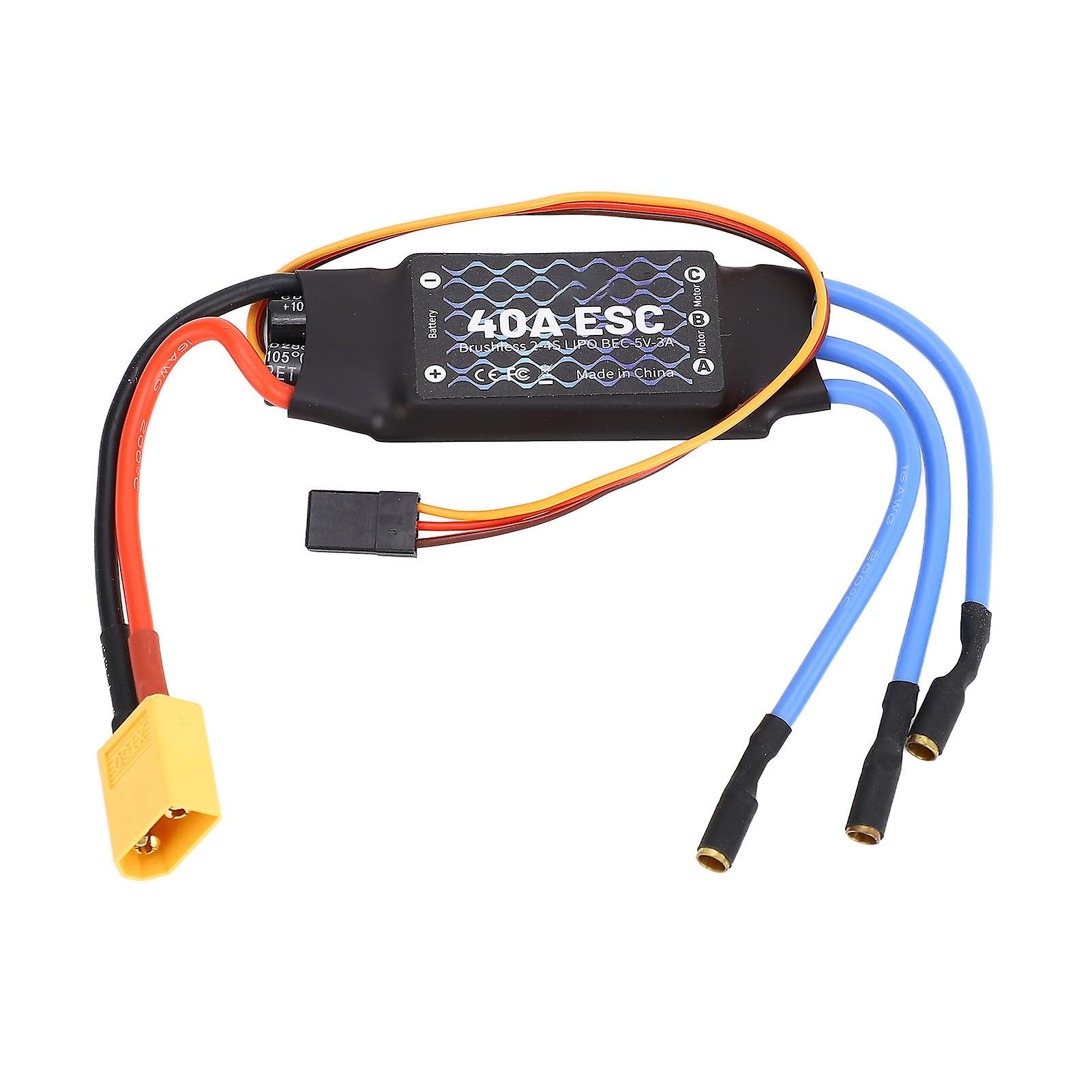 40A XT60 Brushless Speed Controller for RC Airplane Fixed Wing Small Quadcopter