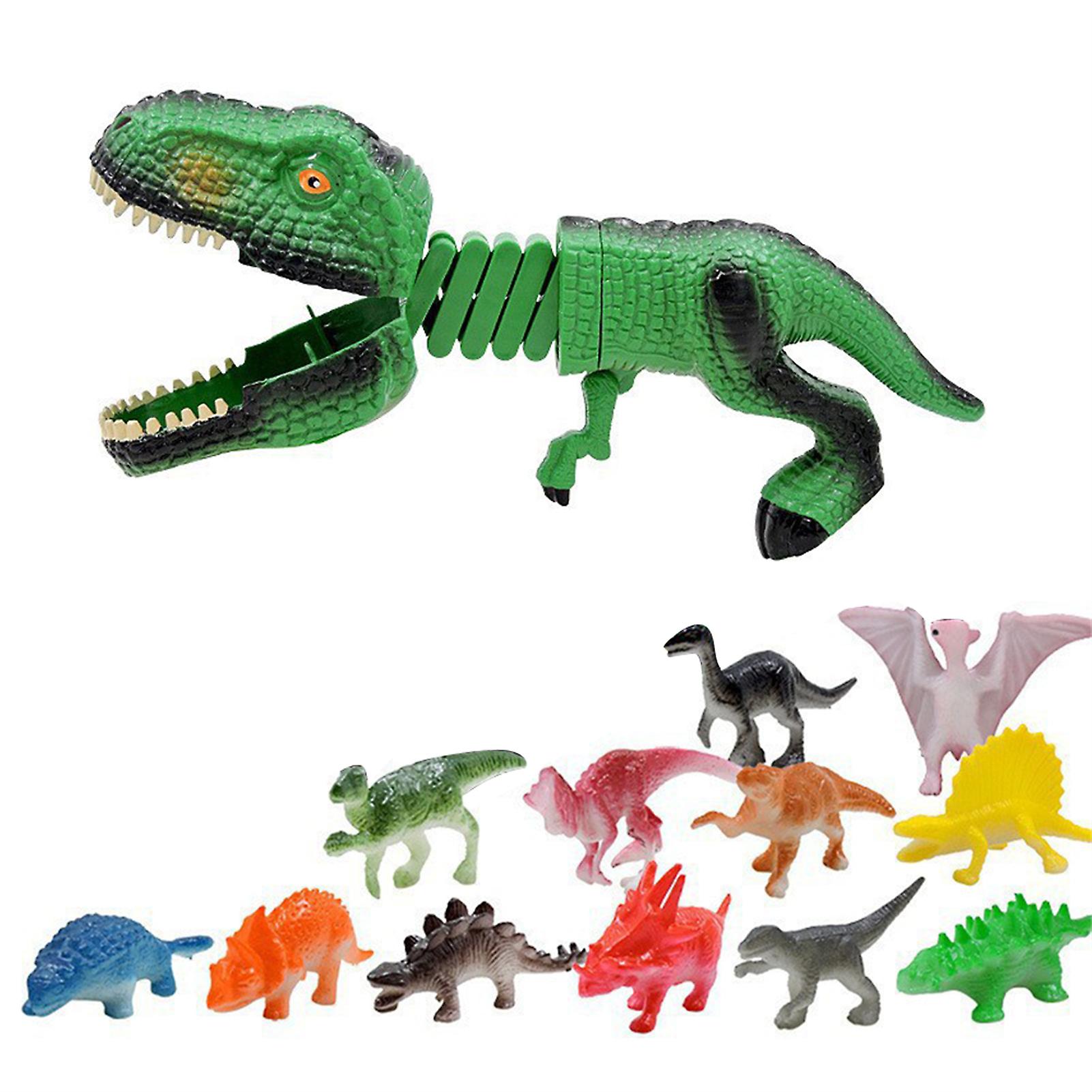Dinosaurs Telescopic Spring Manipulator Clips Fun Bite Hand Dinosaur Spoof Toys