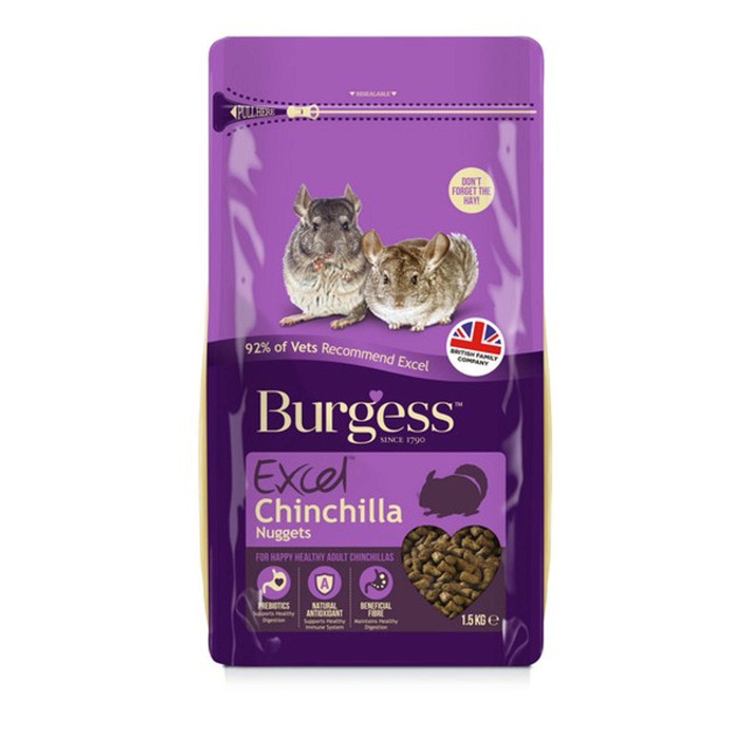 Burgess Excel Chinchilla Nuggets Burgess Nourriture 1.5kg