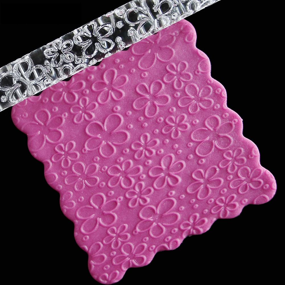 High Quality Acrylic Rolling Pin 16x1cm 05# Patterned DIY Cake Tool