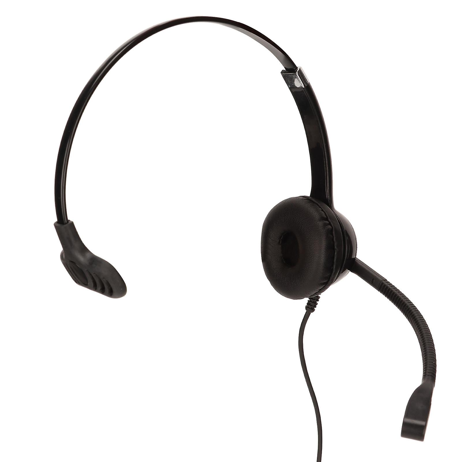 Call Center Headset Single Ear Noise Canceling Adjustable Ergonomic Business Headset with Microphone 