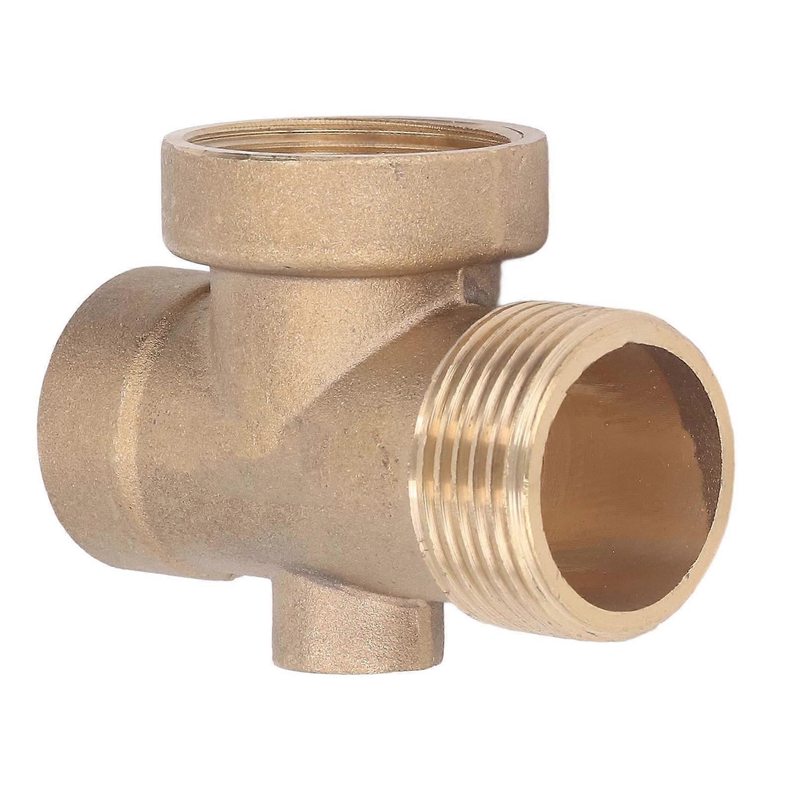 4 Ways Water Hose Splitter Brass G1in Pipe Adapter Connector for Household Self Priming Pump