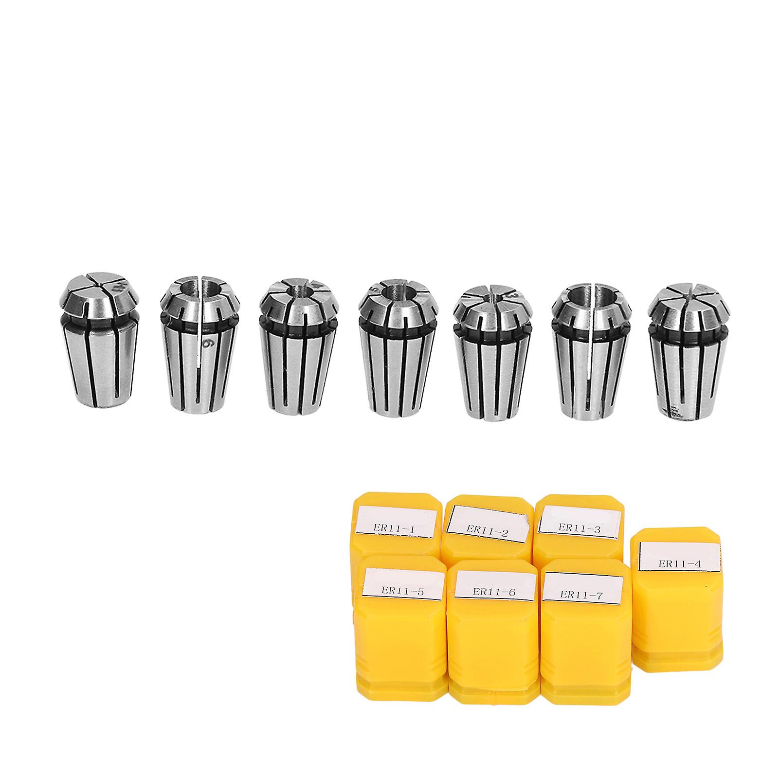 7Pcs Spring Collet Set Mill Chuck Collets for Extension Rod Nuts Reamer Tools 1.0mm‑7.0mm