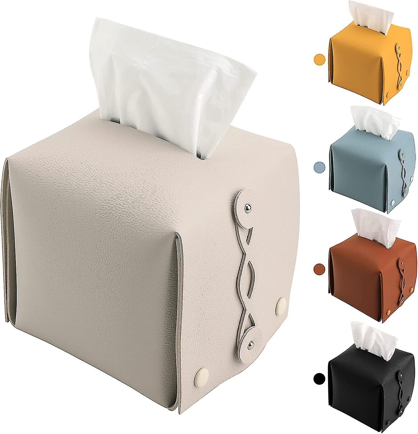  Leather Tissue Box Holder Square