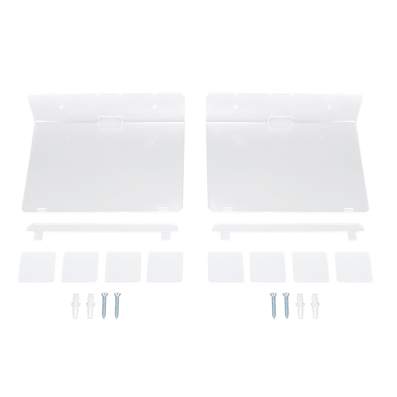 2PCS Floating Shelf Acrylic Wall Shelf Easy Installation Wall Mount for Speaker Monitor Living Room Wall Decor
