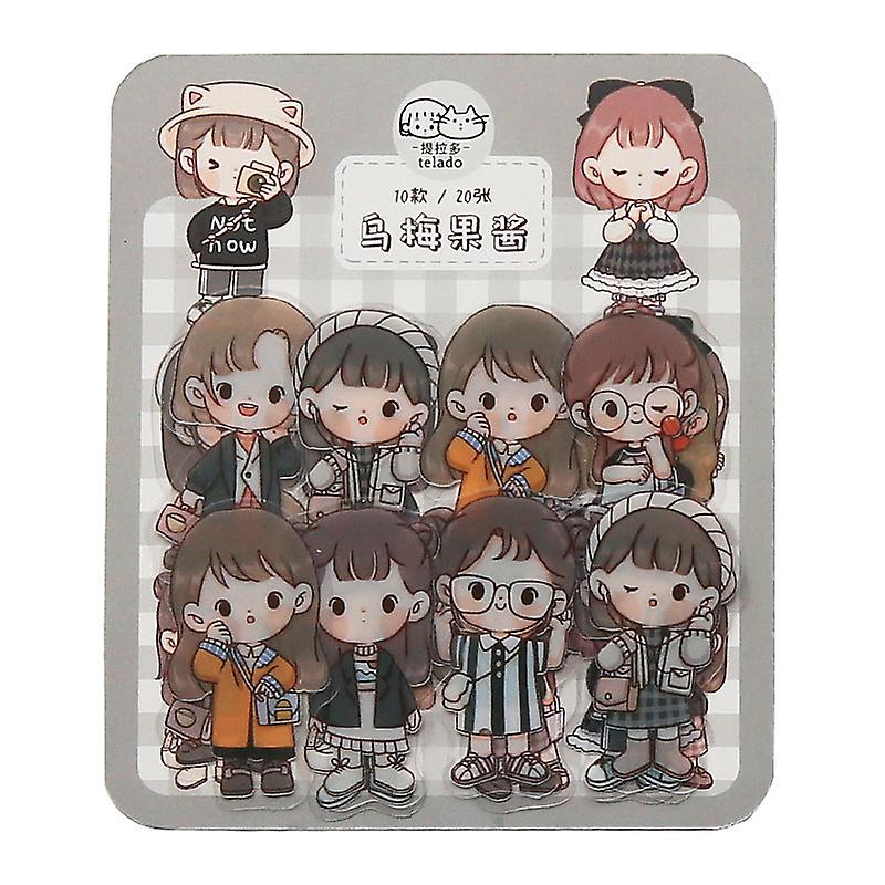 40Pcs Sticker Pack Cute Handbook Journal Pet Material Pattern Waterproof