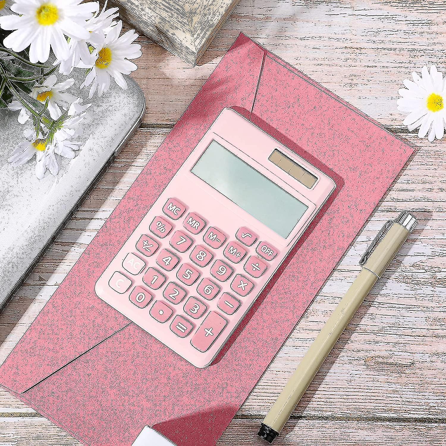 basic Standard Calculators 2 Pcs Mini Digital Desktop Calculator With 8 Digit Lcd Display, Pocket Size Battery Solar Power Smart Calculator (lake