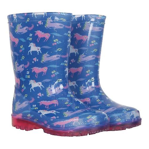 Mountain Warehouse Childrens/Kids Splash Unicorn Light Up Wellington Boots
