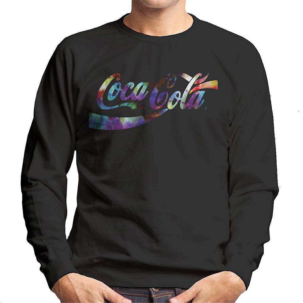 Coca Cola Colourful Gradient Mist Logo Men's Sweatshirt