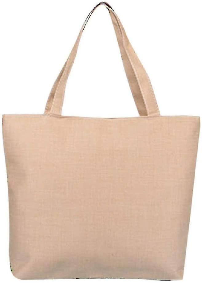 Solid Color Canvas Tote Bag Shopping Bags Reusable Environmentally Friendly