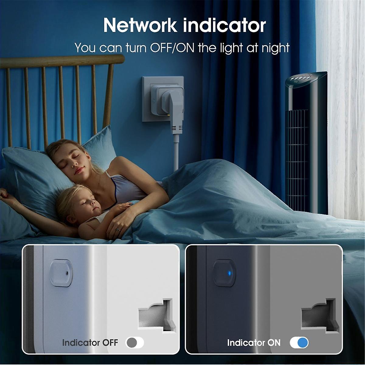 WiFi Smart Socket Universal Plug APP Controls Voice Timing 2.4G Wireless Plug Switch US Plug