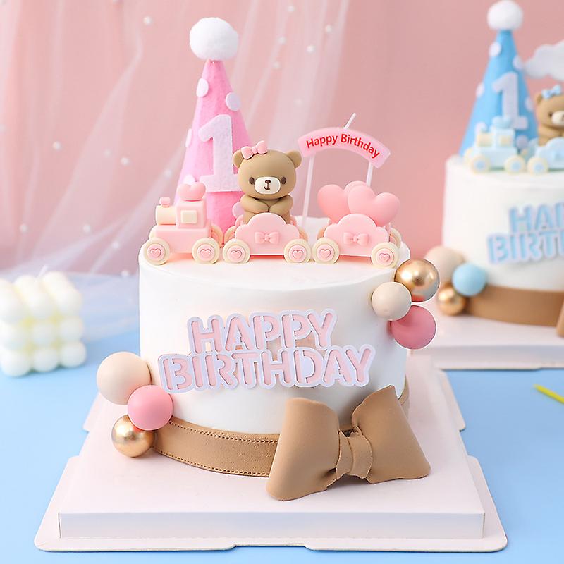 24 Stück Süße Bären-Cupcake-Deko - Perfekt Für Babypartys & Geburtstage