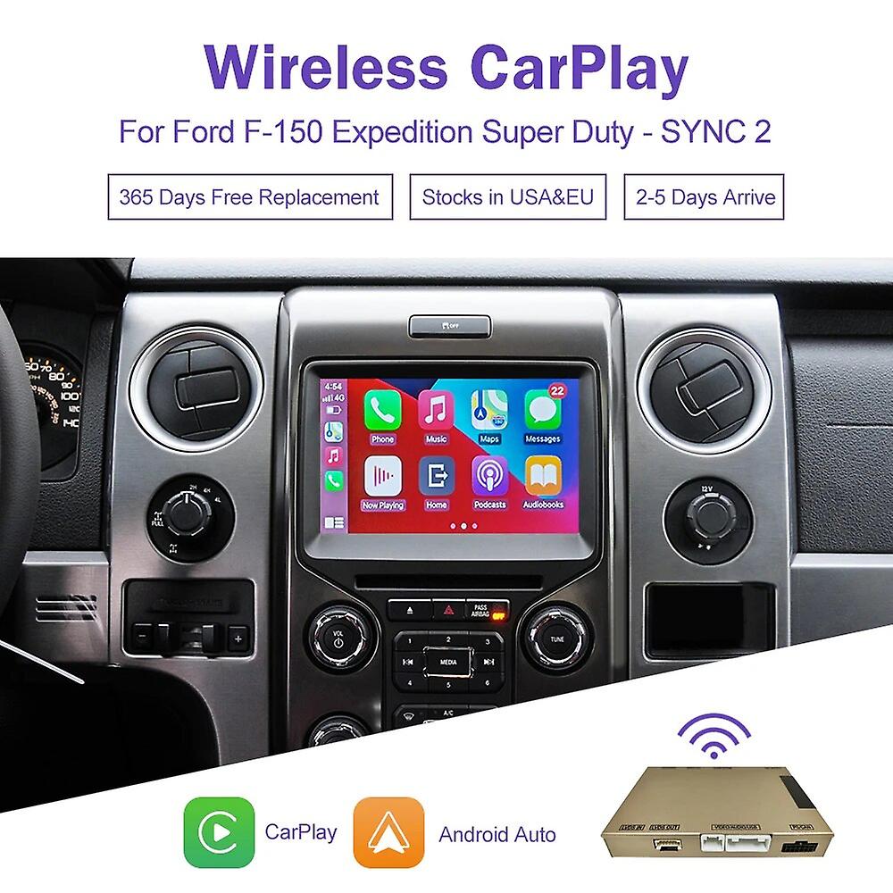 Wireless Apple Carplay For Ford F-150 Expedition Super Duty, With Android Auto Carplay Mirror Link Airplay Car Player Functions