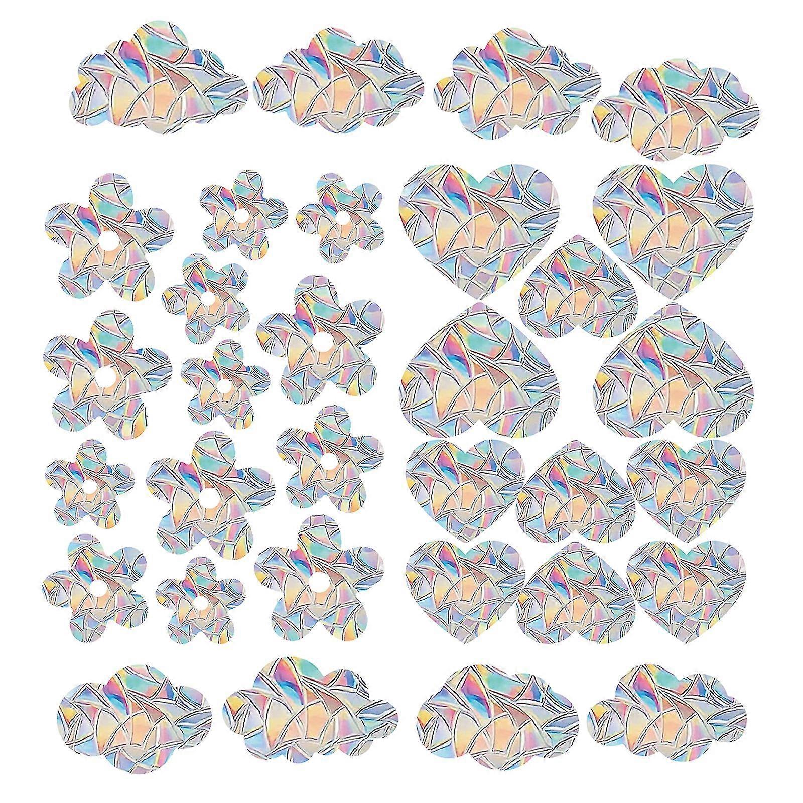 3 Sheets Anti-Collision Alert Stickers Alert Bird Window Clings Prevent People Bird Strikes on Window Glass