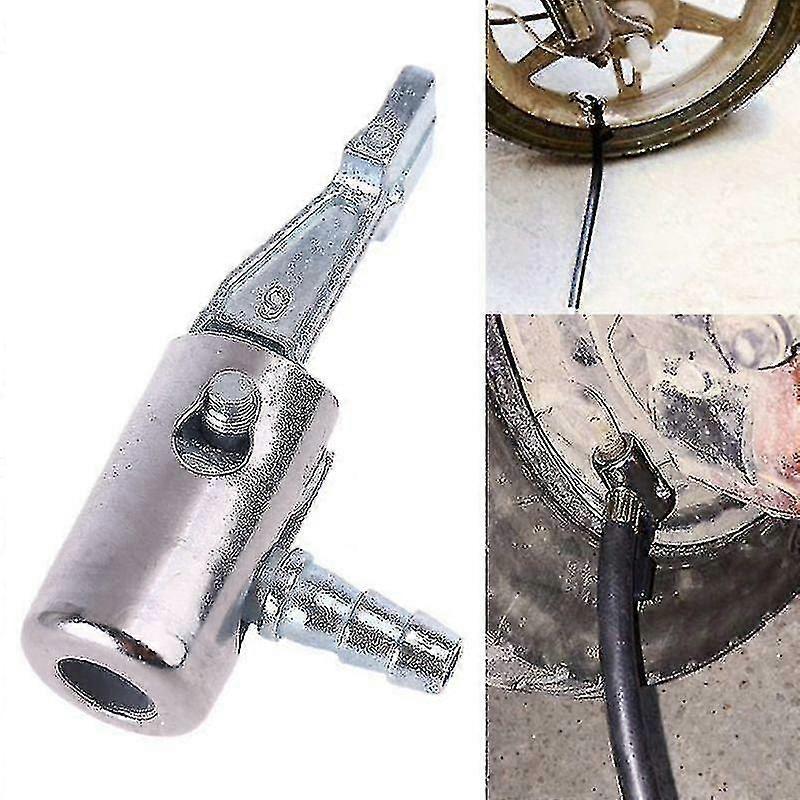 1/4\" Lock On Air Chuck Car Tire Inflator For Air Compressor With Barb Connector