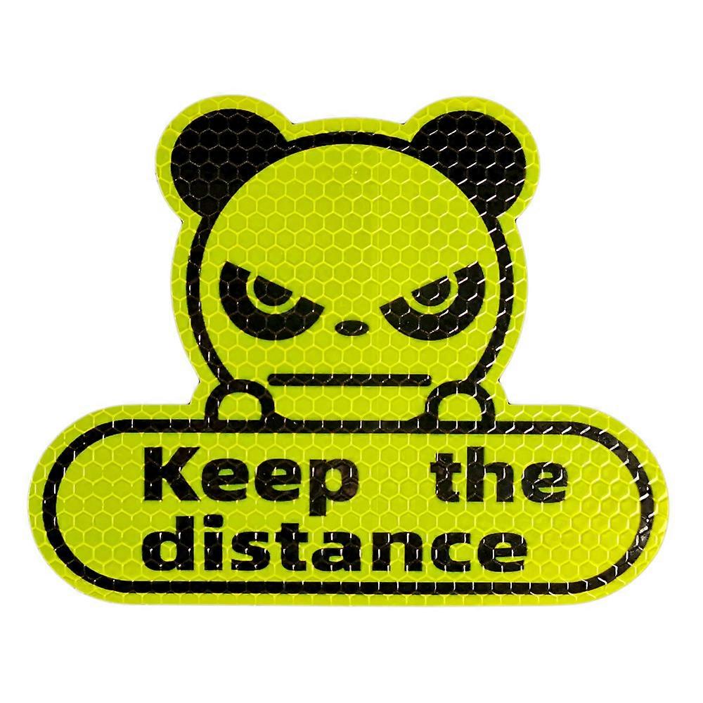 4pcs Reflective Diamond Stickers Keep Distance Reflective Stickers Tape Conspicuity Safety Caution Warning Sticker-Yellow-green, red, green, blue