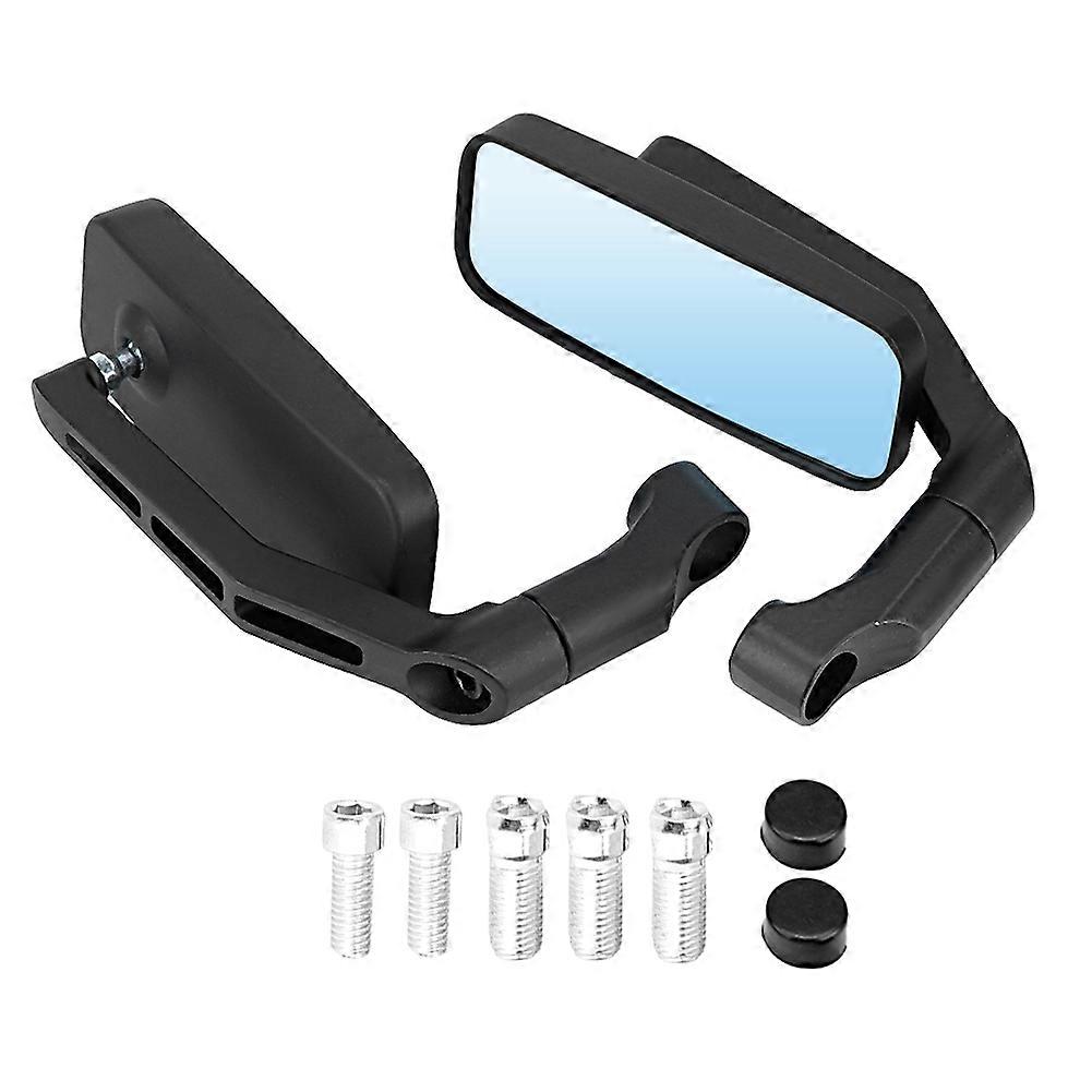 2pcs Motorcycle Modified Aluminum Rearview Anti Glaring Reverse Side Mirrors(Black) NO.94348