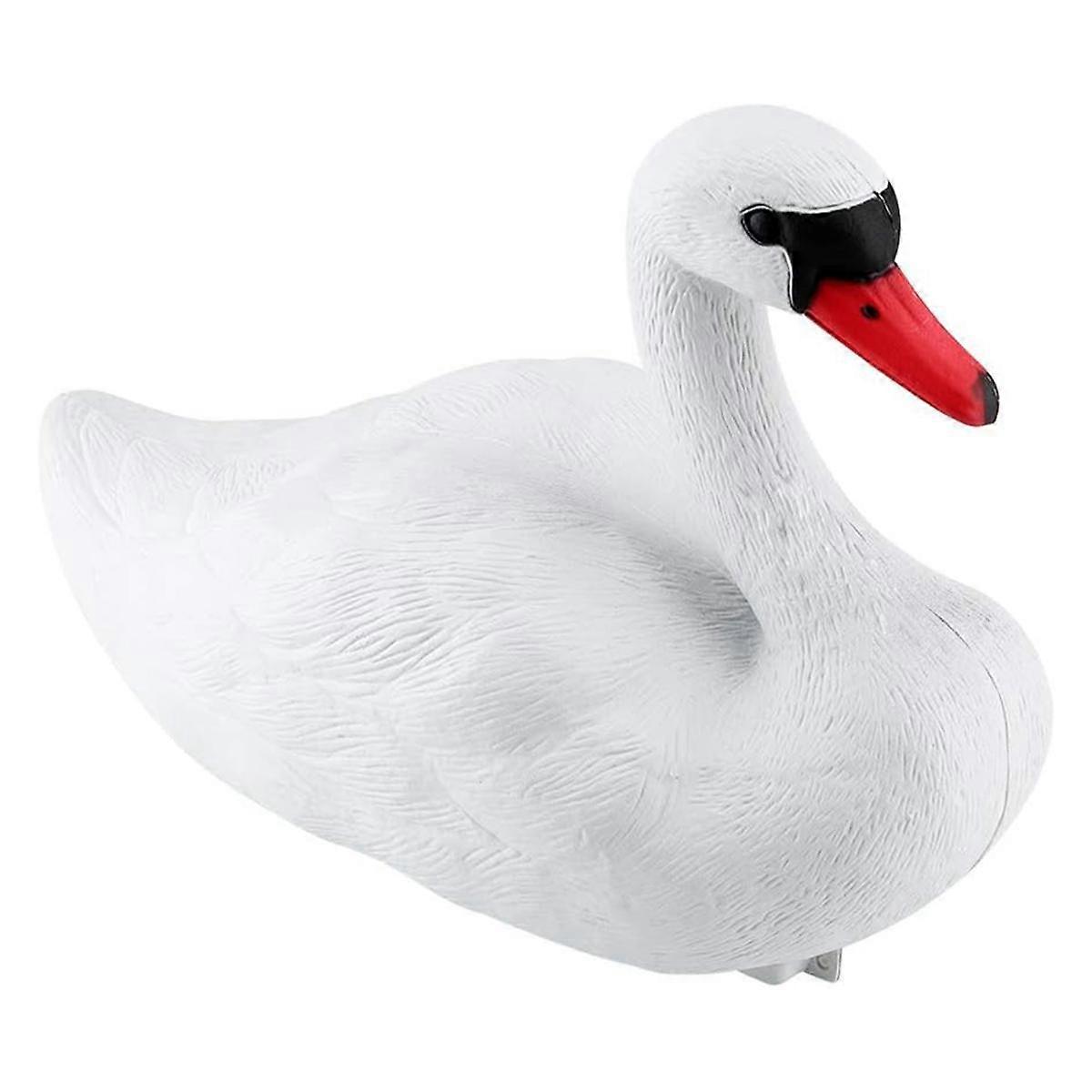 Schwan Köder, Schwimmender Kunststoff Schwan, Weißer Schwan Statue Dekoration Haustier Köder, Simulation Schwan Köder, Weißer Schwan Statue